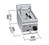 Bertos Plus 600 Freidora Sobremesa E6F10 Eléctrica - Fondo 60 cm - 1 Cuba 10 litros - vista 2