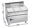 Bertos Máxima 900 Sartén Basculante G 120 Gas - Fondo 90 cm - Capacidad 120 litros - vista 2