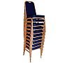 Bolero Silla Banquete Respaldo Cuadrado Azul Sólo Interior - vista 2