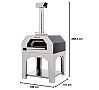 Casselin Horno Pizza Leña CFRPB435 4 Pizzas Ø 35 cm - vista 5