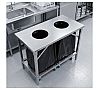 Casselin Soporte para Portabolsas Móvil Acero Inoxidable - 2 Porta Bolsas - vista 5