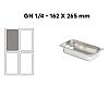 Comas Cubeta Acero Inox 18/10 GN 1/4 Medidas 16,2 x 26,5 cm - Multiuso - vista 3