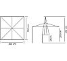 Conva Parasol Forte Lateral Plus 3x3 Poliéster Cuadrado 3 x 3 metros - vista 9