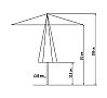 Conva Parasol Forte Heavy Duty 3x3 Olefin Cuadrado 3 x 3 metros - vista 3