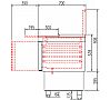 Coreco Mesa Fría Saladette Gama 700 GN 1/1 Encimera Abierta MFS Fondo 70 cm - Capacidad 169 o 264 litros - vista 8