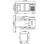 Coreco Mesa Refrigerada Central Pasante Gama 700 GN 1/1 MFCG Fondo 78 cm - Capacidad 255 a 686 litros - vista 3