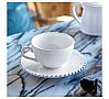 Costa Nova Pearl Blanco Taza y Platillo Cerámica Gres - Capacidad 90 a 370 ml - vista 3
