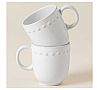 Costa Nova Pearl Blanco Taza y Platillo Cerámica Gres - Capacidad 90 a 370 ml - vista 4