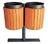 Cubis Papelera Madera Serie Alba Doble Capacidad 104 litros - Acero y Madera - vista 1