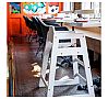 Tablecraft Trona Madera Acabado Blanco Madera - Dimensiones 50 x 50 x 73,5 cm - vista 7