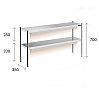 Distform Estantería Sobremesa Neutra Doble Ancho 70 a 250 cm - Fondo 35 cm - vista 2