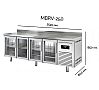 Docriluc Mesa Refrigerada Radiant MBRV Fondo 60 cm - Capacidad 245 a 651 litros - vista 6