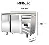Docriluc Mesa Refrigerada Solare MFR Fondo 60 cm - Capacidad 325 a 863 litros - vista 2