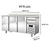 Docriluc Mesa Refrigerada Solare MFR Fondo 60 cm - Capacidad 325 a 863 litros - vista 3