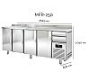 Docriluc Mesa Refrigerada Solare MFR Fondo 60 cm - Capacidad 325 a 863 litros - vista 4