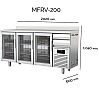 Docriluc Mesa Refrigerada Solare MFRV Fondo 60 cm - Capacidad 325 a 863 litros - vista 3
