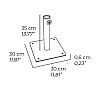 Ezpeleta Base Parasol Cuadrada Hierro Fix Peso 6 kg - Diámetro Mástil 38 a 50 mm - vista 3