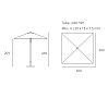 Ezpeleta Parasol Eolo Sunbrella 3x3 Cuadrado 3 x 3 metros - vista 10