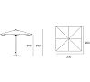 Ezpeleta Parasol Java 2x2 Cuadrado 2 x 2 metros - vista 5