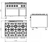 Fainca HR S900 Cocina Horno C6F900H Gas - Fondo 90 cm - 6 Fogones - vista 2