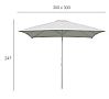 Garbar Parasol Corsica 3x3 Cuadrado 3 x 3 metros - vista 2