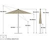 Glatz Parasol Suncomfort Shell Turn 2,5 x 2 Rectangular 2,5 x 2 metros - vista 7