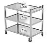 Hendi Carro de Servicio Soldado 3 Estantes Acero Inoxidable - 3 Estantes - vista 2