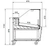 Infrico Vitrina Carro para Pescado Málaga Cristal Recto VMLP Temperatura -1 a +1 °C - vista 2