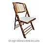 Isabella Silla Bambú Plegable con Cojín Bambú - Interior y Exterior - vista 2