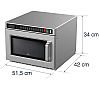 Lacor Horno Microondas DuoHeat Pro Digital - Potencia 2,8 kW - Capacidad 18 litros - vista 2
