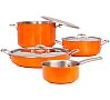 Pujadas Cacerola Alta con Tapa Cool Line Naranja Acero Inox - Diámetro 20 a 32 cm - vista 2