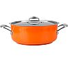 Pujadas Cacerola Baja con Tapa Cool Line Naranja Acero Inox - Diámetro 24 a 32 cm - vista 1