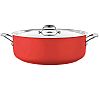 Pujadas Cacerola Baja con Tapa Cool Line Roja Acero Inox - Diámetro 24 a 32 cm - vista 1
