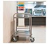 Pujadas Carro de Servicio con Barandilla y 2 Estantes Acero Inoxidable - 2 Estantes - vista 4