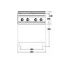Repagas S900 Pro Line Cocina CE-940/S Eléctrica - Fondo 90 cm - 4 Placas - vista 3