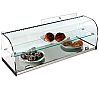 VG Vitrina Cristal Curvo Inox VCP 1 Piso Ancho 99 o 122 cm - Alto 17,5 cm - vista 2