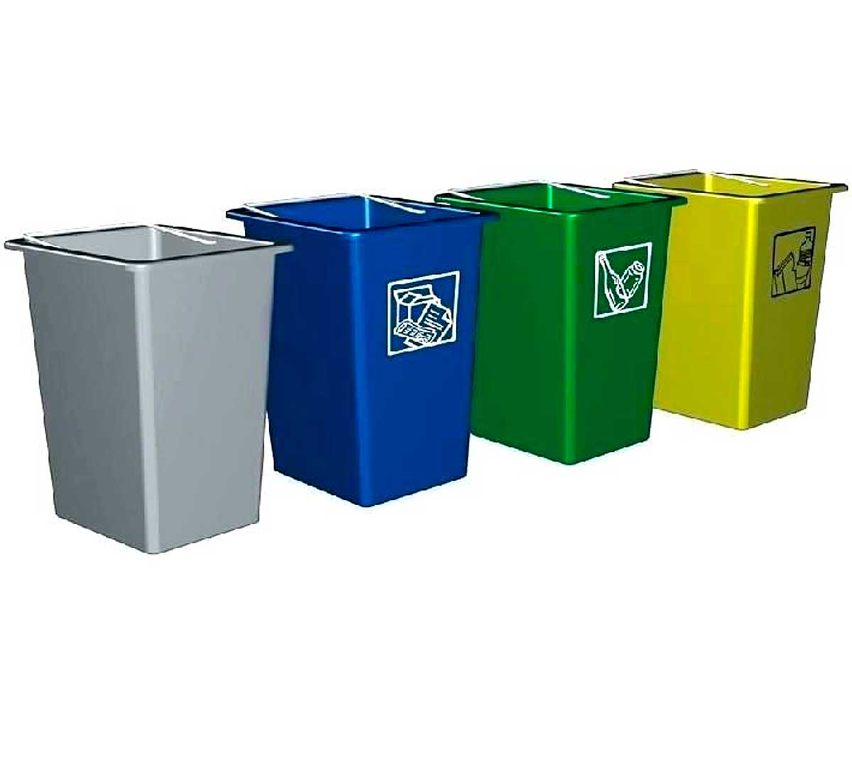 Contenedor para reciclaje en cartón reciclado – 60 litros – Pack