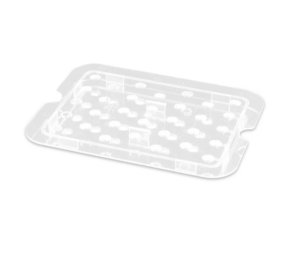 COUVERCLE POLYCARBONATE AVEC EMPLACEMENT CUILLERE GN 1/2 ET MANCHE Couleur Transparent