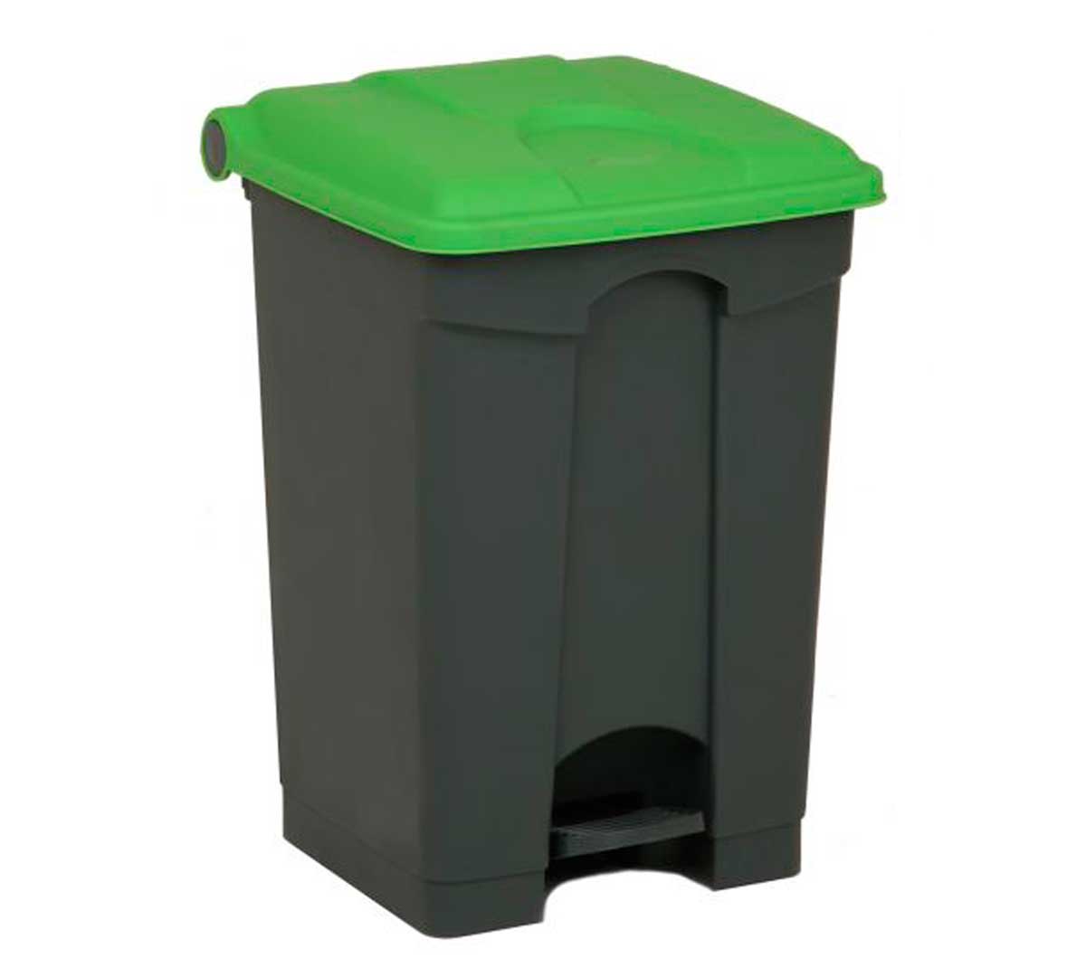 Poubelle à Pédale 45 L – Couleur Jaune, Avec Autocollants Tri – Hygiénique, Facile à Nettoyer, Roues Optionnelles – Norme HACCP