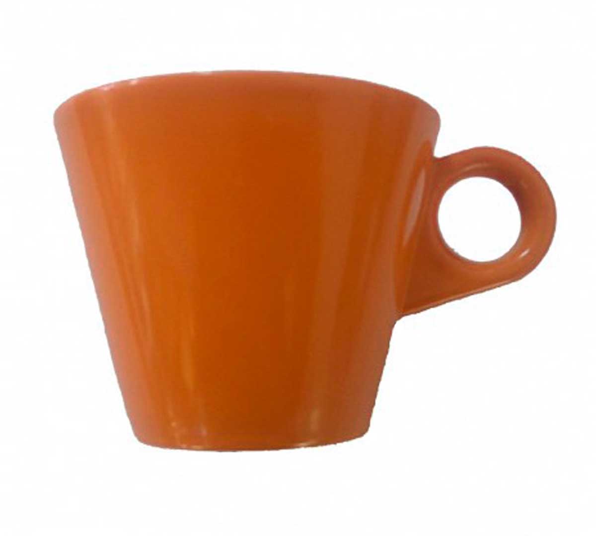 Juego de Tazas de Te o Cafe en Porcelana Naranja
